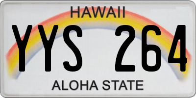 HI license plate YYS264