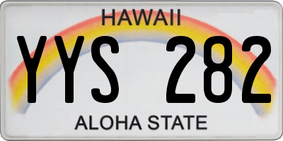 HI license plate YYS282