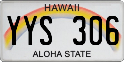 HI license plate YYS306