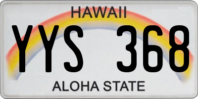 HI license plate YYS368