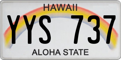 HI license plate YYS737