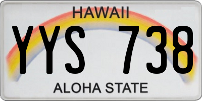 HI license plate YYS738