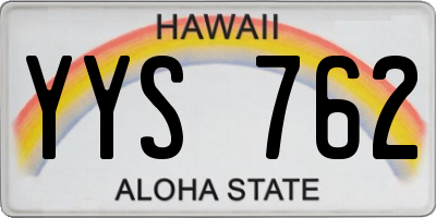 HI license plate YYS762