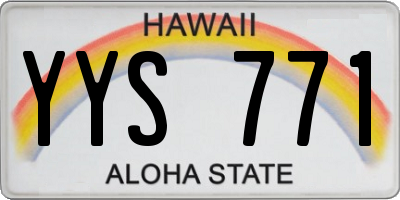 HI license plate YYS771
