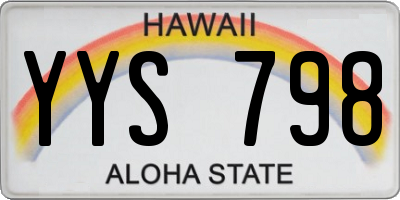 HI license plate YYS798