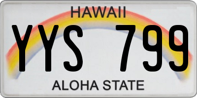 HI license plate YYS799