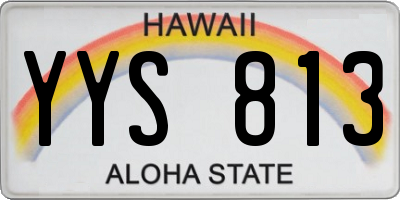 HI license plate YYS813