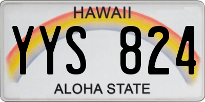 HI license plate YYS824