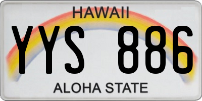 HI license plate YYS886