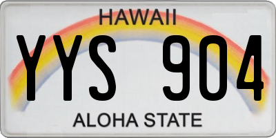 HI license plate YYS904