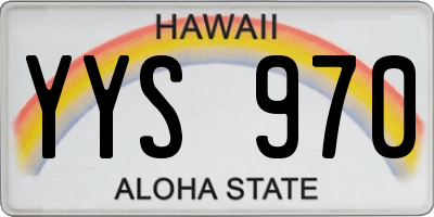 HI license plate YYS970