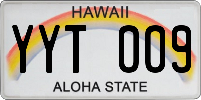 HI license plate YYT009