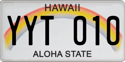 HI license plate YYT010