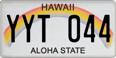 HI license plate YYT044