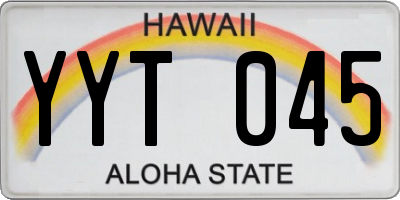 HI license plate YYT045