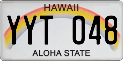 HI license plate YYT048