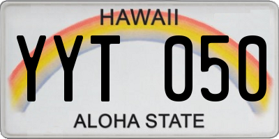 HI license plate YYT050