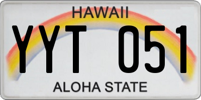 HI license plate YYT051