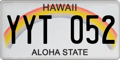 HI license plate YYT052