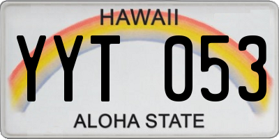 HI license plate YYT053