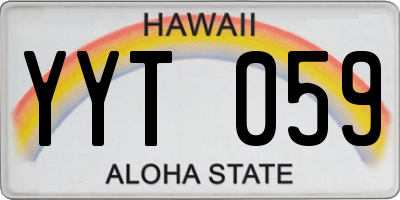 HI license plate YYT059