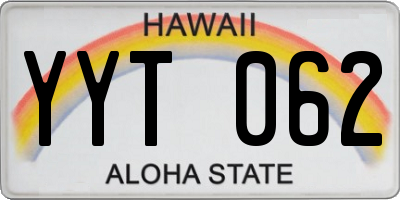 HI license plate YYT062