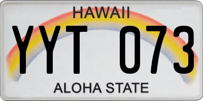 HI license plate YYT073