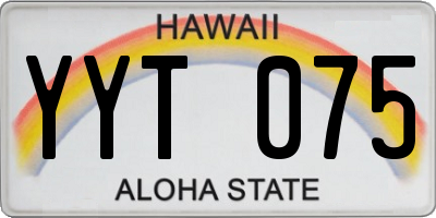 HI license plate YYT075