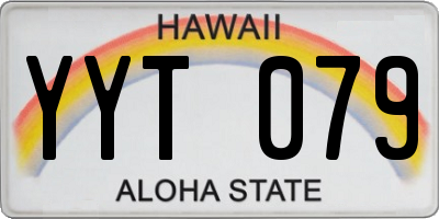 HI license plate YYT079