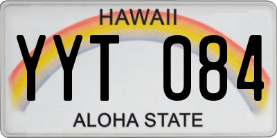 HI license plate YYT084