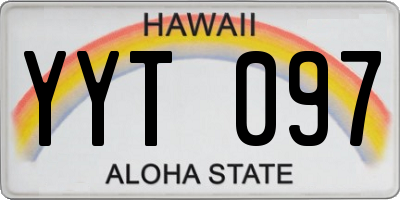 HI license plate YYT097