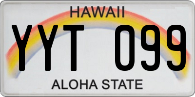 HI license plate YYT099