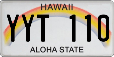 HI license plate YYT110
