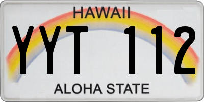 HI license plate YYT112