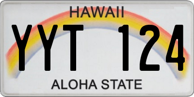 HI license plate YYT124