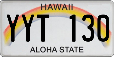 HI license plate YYT130