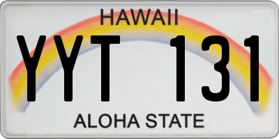 HI license plate YYT131