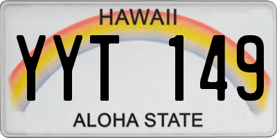 HI license plate YYT149