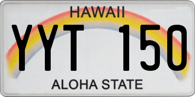 HI license plate YYT150