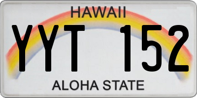 HI license plate YYT152