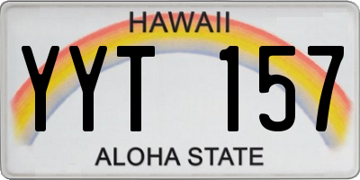 HI license plate YYT157
