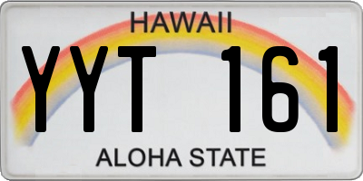HI license plate YYT161
