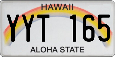 HI license plate YYT165