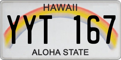 HI license plate YYT167