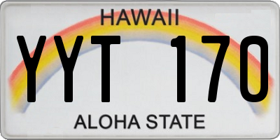 HI license plate YYT170