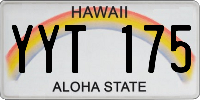 HI license plate YYT175