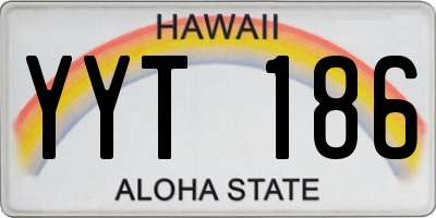 HI license plate YYT186
