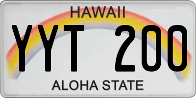 HI license plate YYT200