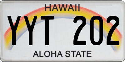 HI license plate YYT202