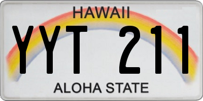 HI license plate YYT211